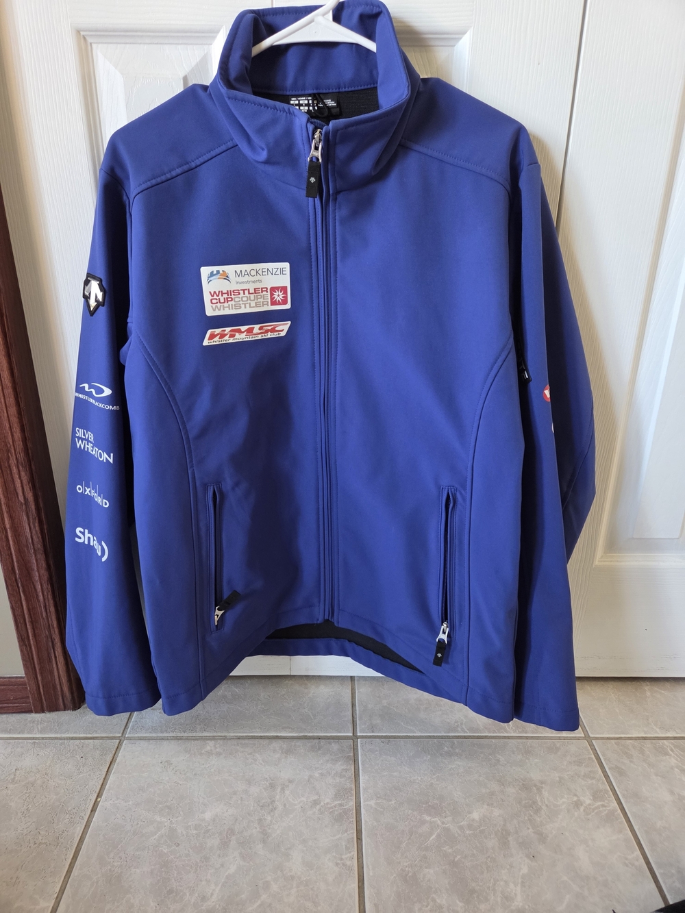 Descente Royal Blue Whistler Cup Logo Jacket - Size Large